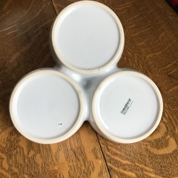 Crate & Barrel 3 Part Divided Serving Bowls Plate Tray Like New! - Picture 10 of 12